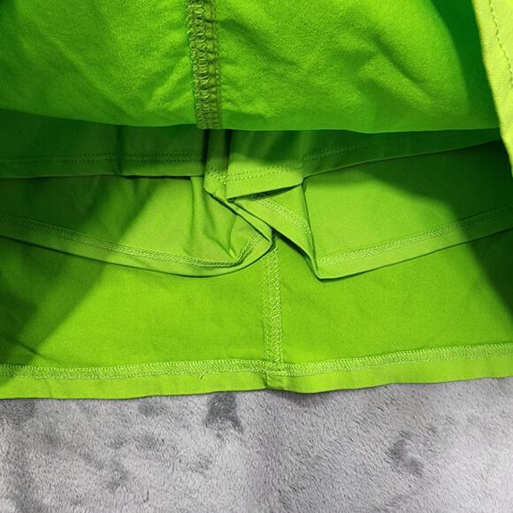 Slim-Sation Skort Womens 6 Green Bright Pull On Stretch Casual Skirt Short Lined - Picture 2 of 9
